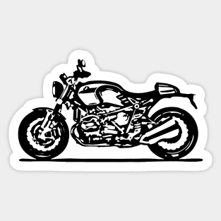 R Nine T Cafe Racer Sketch Art Sticker